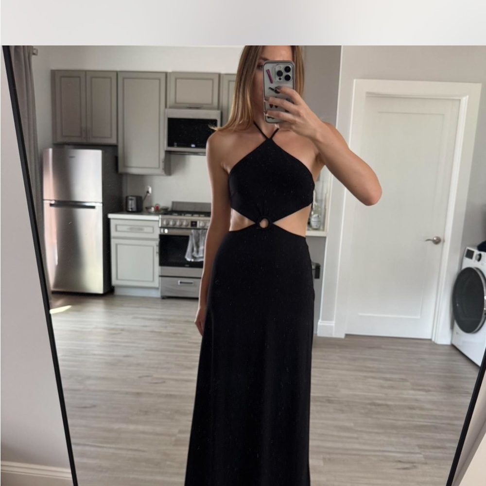 Gianni Bini Black Cut-Out Maxi Dress